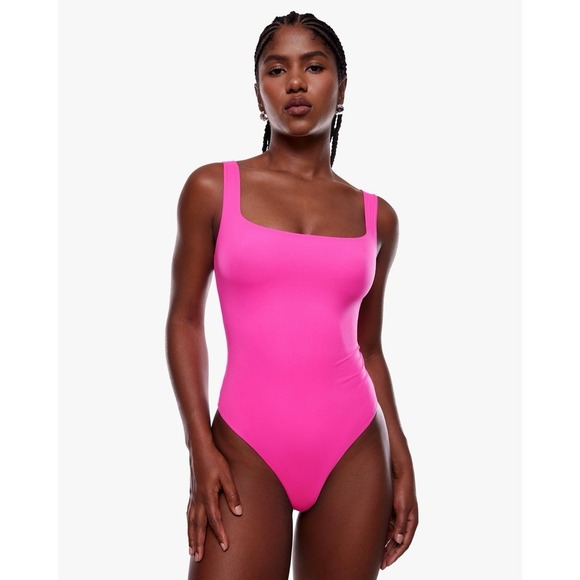 Inlyric Tops - Inlyric Women's Bodysuit Neon Hot Pink Sexy Size XL Sold Out Blogger Fave New